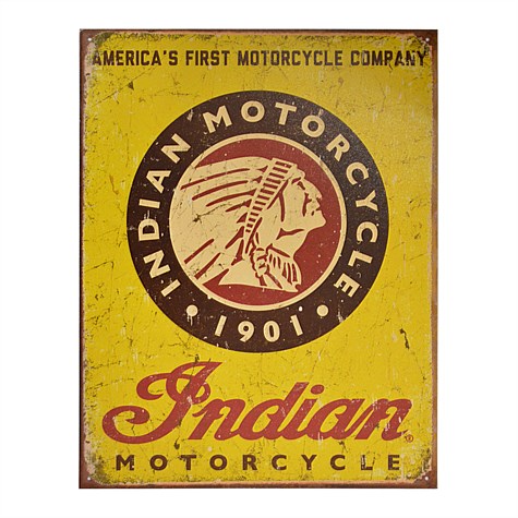 Indian Motorcycles Logo Tin Sign