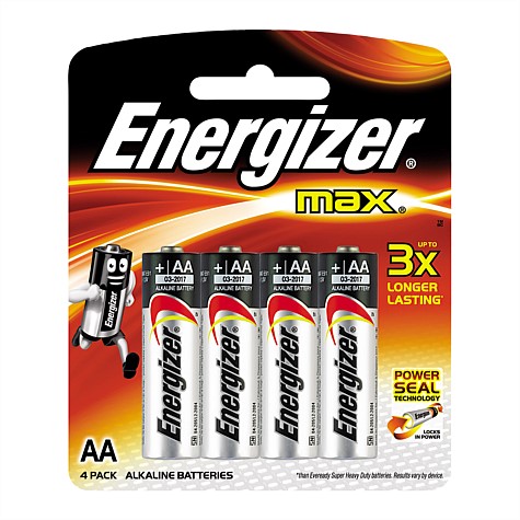 AA Batteries Energizer Max 4 Pack
