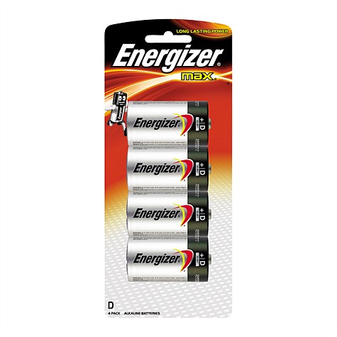 D Batteries Energizer Max 4 Pack