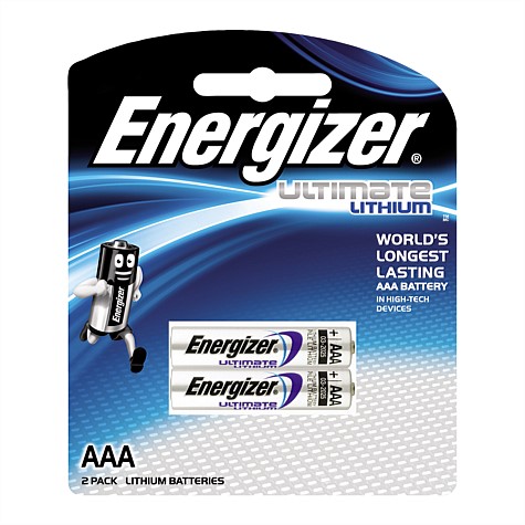 AAA Batteries Energizer Ultimate Lithium 2 Pack