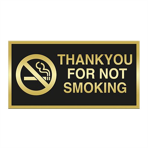 Markit Graphics Deluxe Thank You For Not Smoking Sign