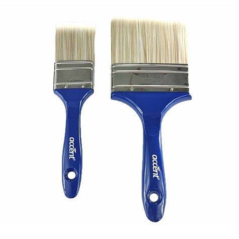 Accent Synthetic Ext 2 Pack Paint Brushes
