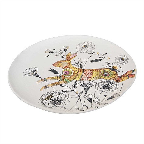 Plate With Rabbit Decal