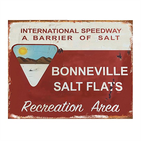 Bonneville Salt Flats Tin Sign