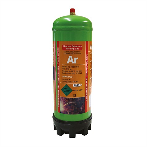 Disposable 2.2L Argon Gas Cylinder
