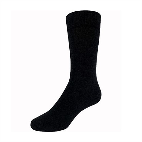 Mens Argyle Health Sock Black