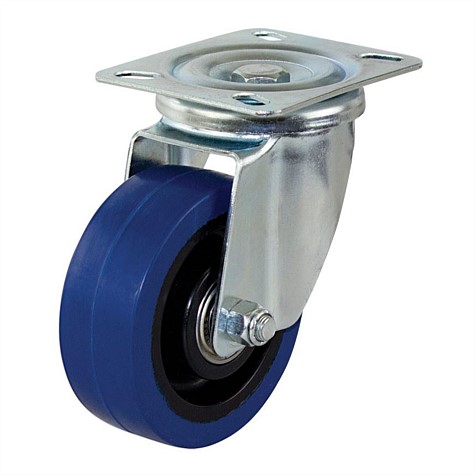 100mm Rebound Rubber Wheel Swivel Castor 150kg Capacity