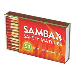 Samba 90mm Long Matches 50 Pack