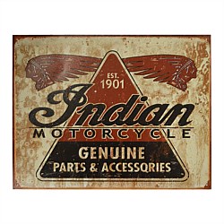 Indian Genuine Parts Tin Sign