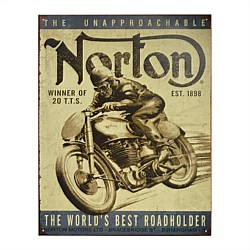 Norton Best Roadholder Tin Sign