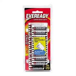 AA Batteries Super Heavy Duty Eveready 20 Pack