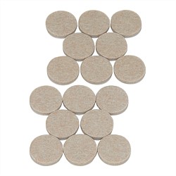 Soft Touch Oatmeal Round Felt Pads 25mm