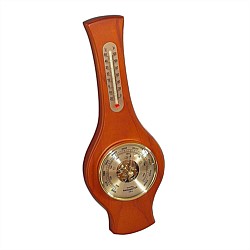 Small Banjo Style Barometer & Thermometer