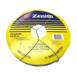 Zenith 30m Galvanised Clothesline Wire 