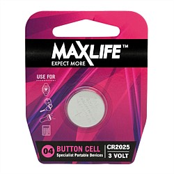 Maxlife Lithium CR2025 Button Cell Battery