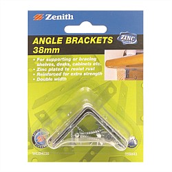 Zenith 2 Pack Zinc Plated Angle Brackets