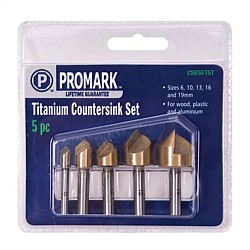 Promark Titanium 5 Piece Countersink Set