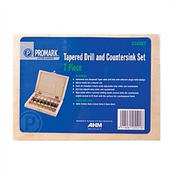 Promark Tapered & Countersink 7 Piece Drill Set