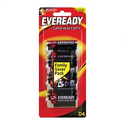 Eveready Heavy Duty D Batteries 4 Pack