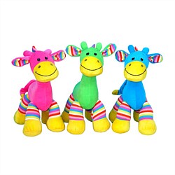 Bright Stripe Giraffe Plush Toy