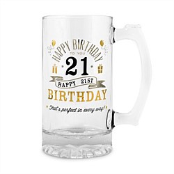 Landmark 21st Birthday Glass Tankard
