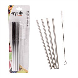 Appetito Stainless Steel Smoothie Straws