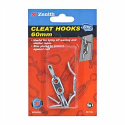 Zenith Zinc Plated 2 Pack Cleat Hooks