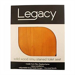Legacy Solid Wood Rimu Stained Toilet Seat