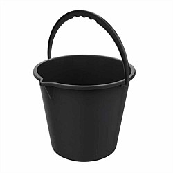 Number 8 10 Litre Black Spout Bucket