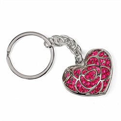 HY-KO Pink Heart Key Ring 