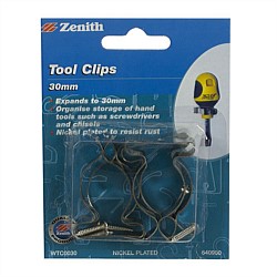 Zenith Nickel Plated Tool Clips 4pk