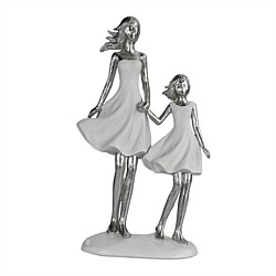 Mother And Daughter Holding Hands Figurine