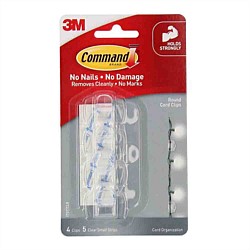 3M Command Adhesive Round Cord Clips 4pk