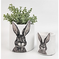 Monochrome Bunny Planter