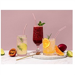 Reusable Glass Drinking Straw Set