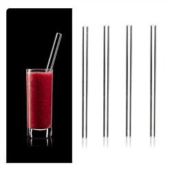 Reusable Glass Drinking Straw Set For Smoothies