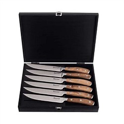 Starrett Wooden Handle Steak Knife Set