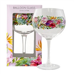 Splosh Sip Lush Tropical Balloon Glass 