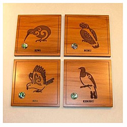 Amazin Wood Native Bird Coasters