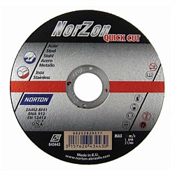 Norton NorZon Quick Cut Cutting Off Wheel