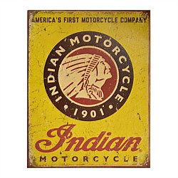 Indian Motorcycles Logo Tin Sign