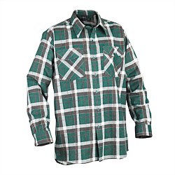 Brushed Cotton Shirt Open Front Stag