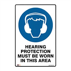 Safety Sign Hearing Protection Must Be Worn