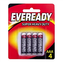 AAA Batteries Super Heavy Duty Eveready 4 Pack