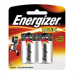 C Batteries Energizer Max 2 Pack