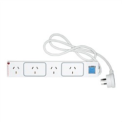 HPM 4 Outlet Surge Protector Powerboard