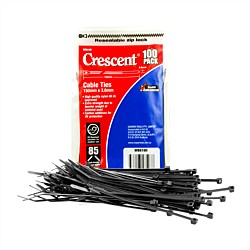 Crescent Cable Tie 3.6 x 150mm Black