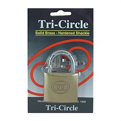 Tri-Circle Solid Brass Padlock