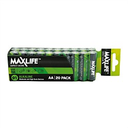 Maxlife 20 Pack Alkaline AA Batteries