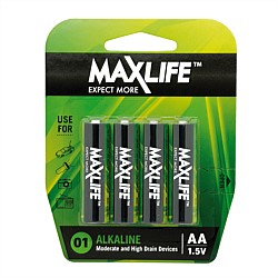 Maxlife Alkaline 4 Pack AA Batteries